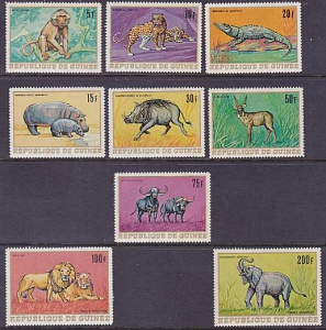Гвинея 1968, Фауна Африки, 9 марок